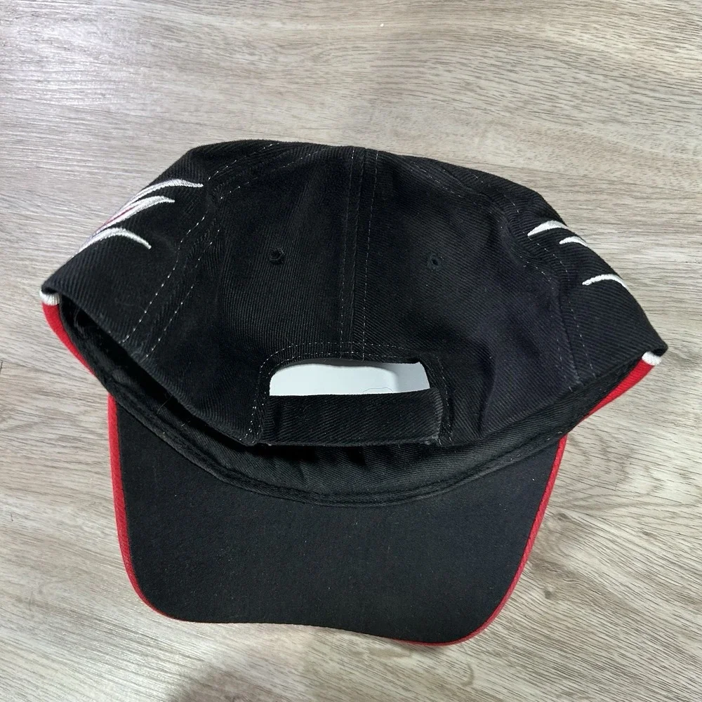 VTG St Louis Cardinals Strapback Hat MLB Baseball Nissin Flames Fire Black Cap